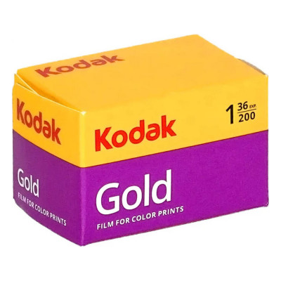 Фотопленка цветная Kodak GOLD 200 ISO, тип 135=35 мм тип (35мм), 36 кадров - насыщенные цвета и мелкое зерно (05/2027)