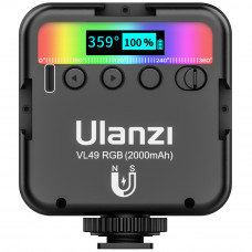 Цветной RGB накамерный свет Ulanzi VL49 LED CRI 95+ 2700K-9000K аккумулятор 2000мА на магните