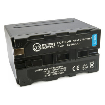 Аккумулятор, батарея для Sony NP-F970, Li-ion, 6600 mAh (BDS2652) | Extradigital