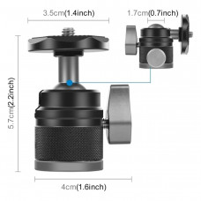 Шарнирная головка резьба 1/4 и 3/8 для штативов – Puluz PU3075B