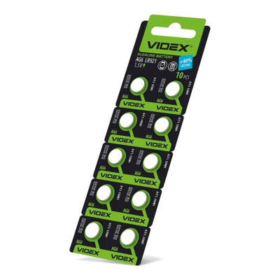 Батарейка часовая Videx AG 6/LR921 blister card 10 шт