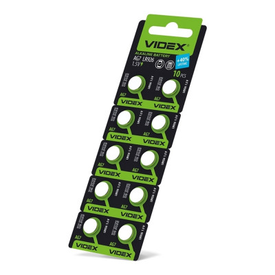 Батарейка часовая Videx AG 7/LR927 blister card 10 шт