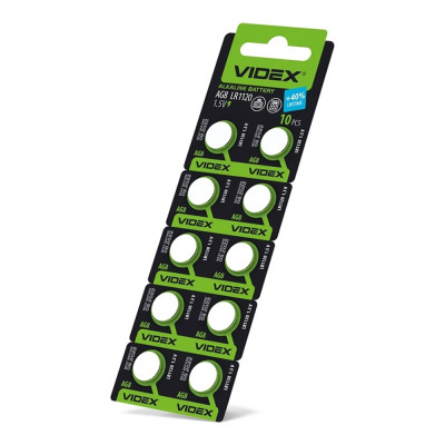 Батарейка часовая Videx AG 8/LR1120 blister card 10 шт