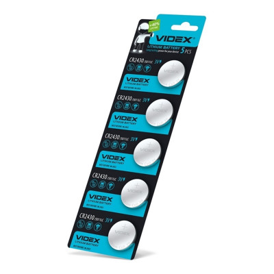 Батарейка литиевая Videx CR2430 5шт blister card