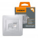 Розетка CAT6 одинарная компьютерная серебряный шёлк Videx binera
