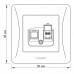 Розетка CAT6 одинарная компьютерная серебряный шёлк Videx binera