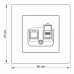 Розетка PC одинарная компьютерная белая Titanum standard