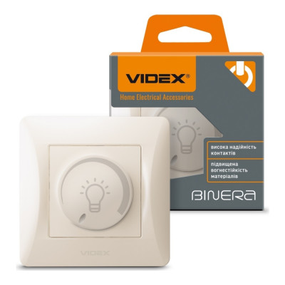 Диммер LED 200Вт кремовый Videx binera