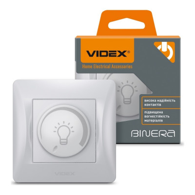 Диммер LED 200Вт серебряный шёлк Videx binera
