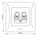 Розетка CAT6+CAT6 двойная компьютерная кремовая Videx binera