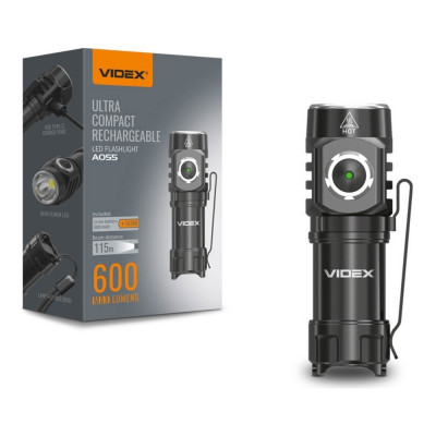 Портативный светодиодный фонарик VIDEX VLF-A055 600Lm 5700K