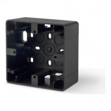 Коробка накладного монтажа одинарная черный графит Videx binera